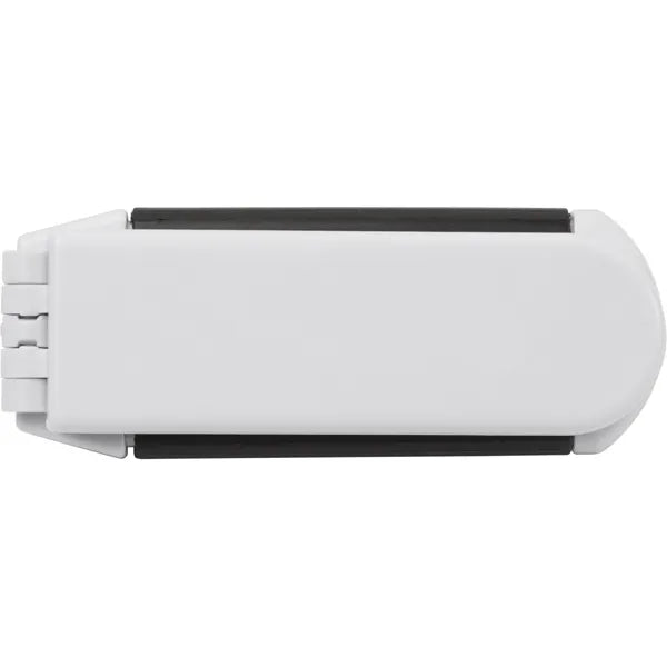 Haarborstel uitklapbaar spiegel kunststof wit gesloten 181503