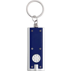 Kunststof sleutelhanger met LED lampje - Blauw