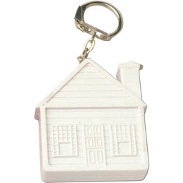 Sleutelhanger met rolmaat in huisvorm, kunststof, 2 meter, Wit - 182130