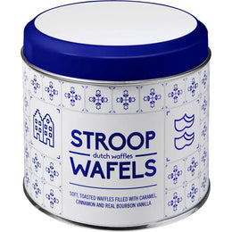 blikje voor stroopwafels deksel blauw wit 182189