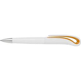 balpen kunststof zwart schrijvend wit oranje 182442