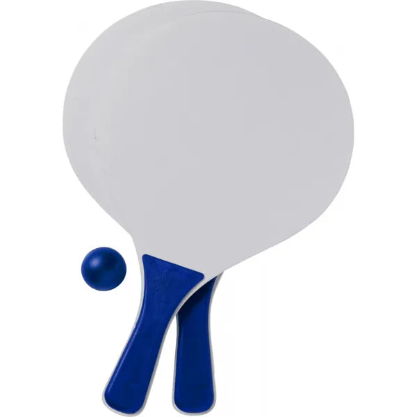 Strandtennisset met twee batjes en bal, Wit en blauw - 182578