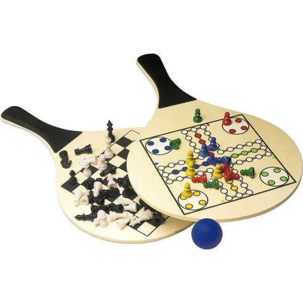 Strandtennis- en spellenset, Bruin - 182582