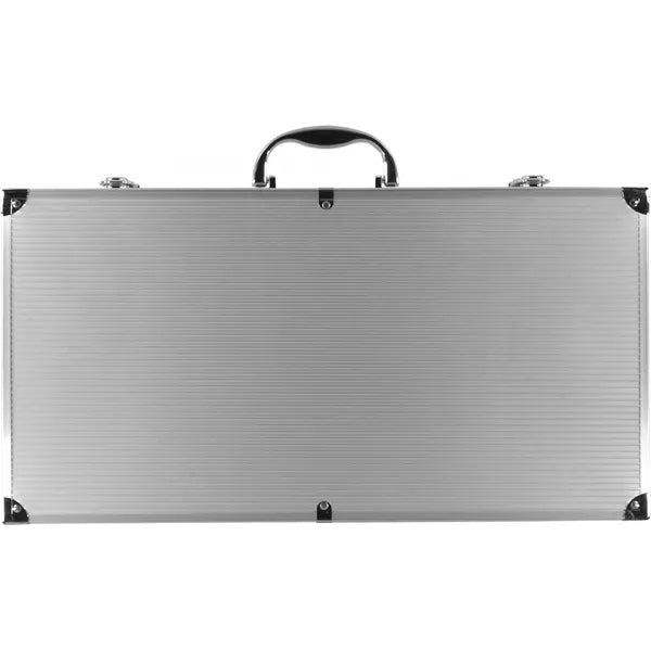 Opbergkoffer voor RVS-barbecueset gesloten, Zilver - 182617