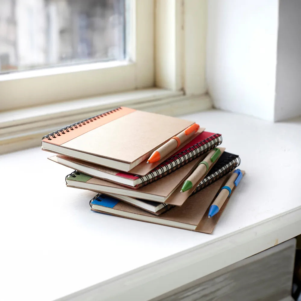 notitieboekje gerecycled incl balpen sfeer foto 182715