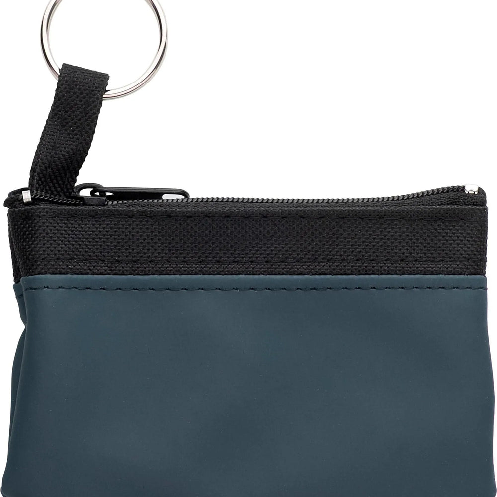 Nylon sleutelétui en portemonnee met ritssluiting, Blauw - 182758
