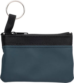 Nylon sleutelétui en portemonnee met ritssluiting, Blauw - 182758