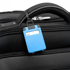 Kunststof Kofferlabel met Flexibel Ophangkoord - Blauw