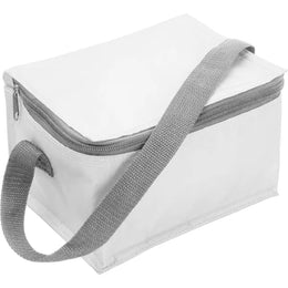 Polyester koeltas met aluminiumfolie, Wit - 183604