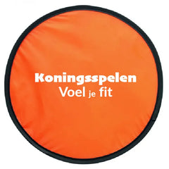 Opvouwbare nylon frisbee met hoesje - Oranje