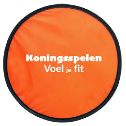 Opvouwbare nylon frisbee met hoesje met bedrukking, Oranje - 183710