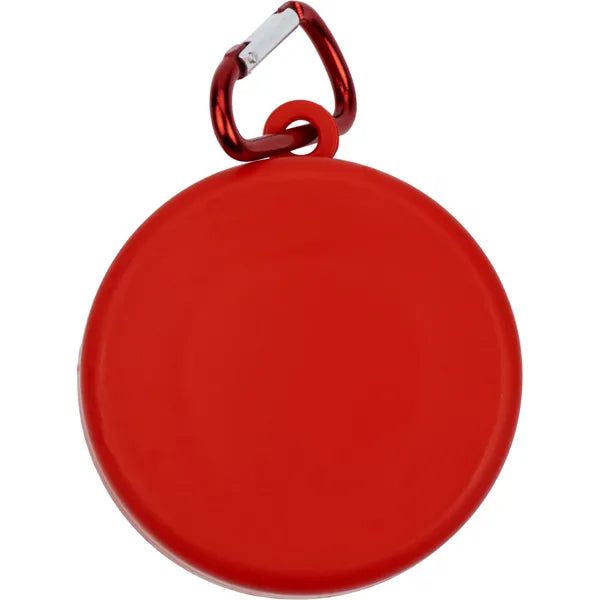 Opvouwbare drinkbeker 220 ml met karabijnhaak bovenaanzicht, Rood - 183878
