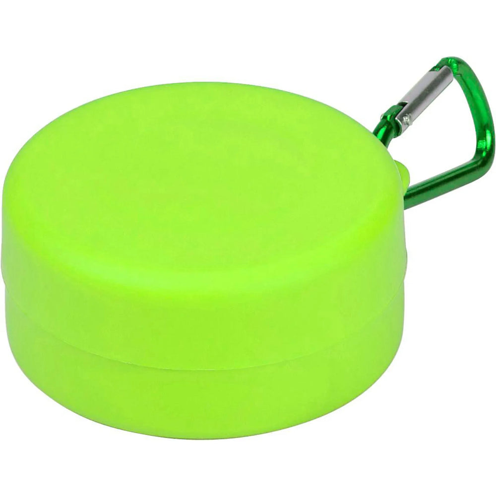 Opvouwbare drinkbeker 220 ml met karabijnhaak, Groen - 183878