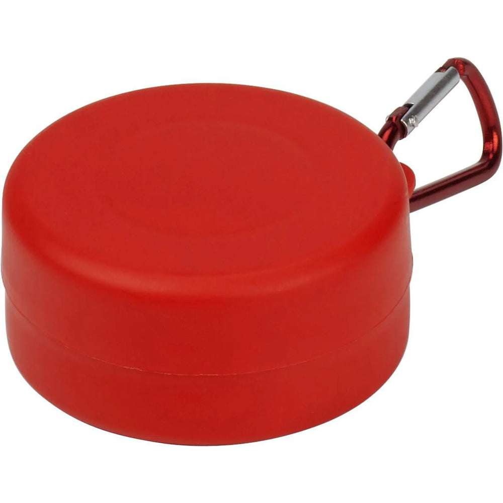 Opvouwbare drinkbeker 220 ml met karabijnhaak, Rood - 183878