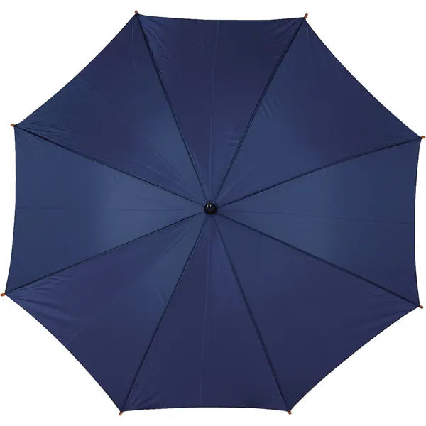 Klassieke automatische paraplu met klittenbandsluiting, Blauw - 184070
