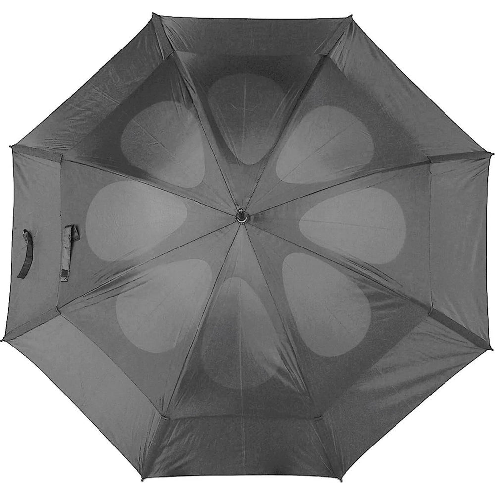 Handmatige stormparaplu van polyester met hoes binnenzijde, Zwart - 184089