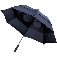 Handmatige Stormparaplu - Polyester, Dubbele Laag, Met Hoes - Blauw