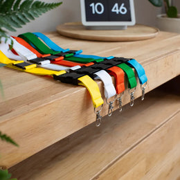 Keycords met afneembare sluiting in verschillende kleuren, Meerkleurig - 184161