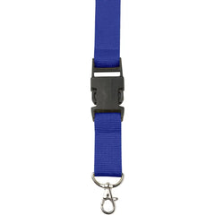 Lanyard met Karabijnhaak en Veiligheidssluiting – Kobalt Blauw