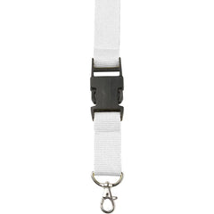 Lanyard met Karabijnhaak en Veiligheidssluiting – Wit