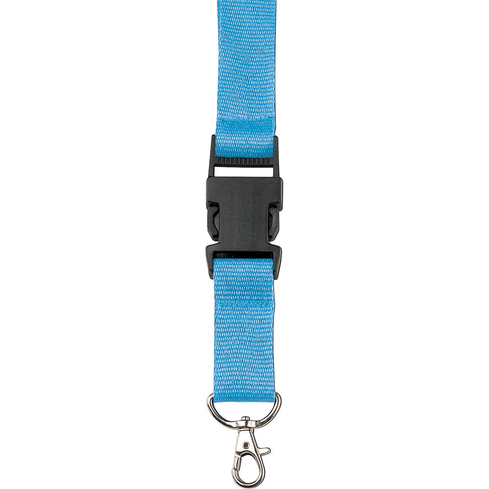 Lanyard met karabijnhaak en veiligheidssluiting, Lichtblauw - 184161