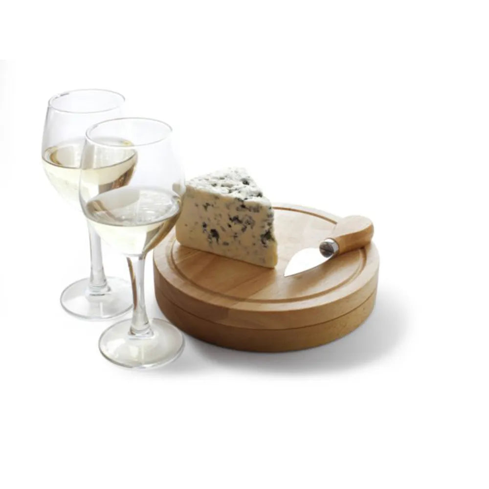 Houten kaasplank met kaasmesjes en kelnermes sfeerbeeld, Beige - 184582
