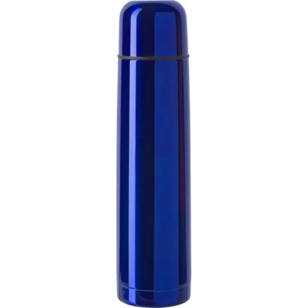 dubbelwandige thermosfles 1000 ml van roestvrij staal blauw 184668 