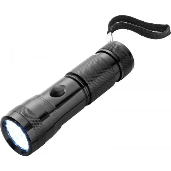 Zaklamp aluminium 14 led lampjes zwart aan 184837
