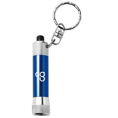 Metalen sleutelhanger met LED lampje bedrukken - Blauw