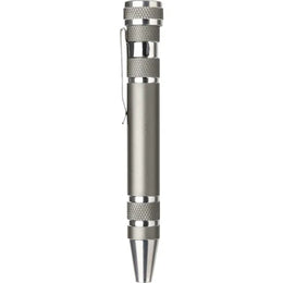Schroevendraaierset 8 bitjes aluminium grijs 184853