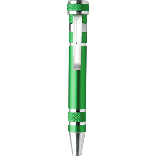 Schroevendraaierset 8 bitjes aluminium lichtgroen 184853