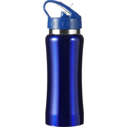Sensio serena RVS drinkfles 600 ml met snelsluiting en drinktuit, Blauw - 185233
