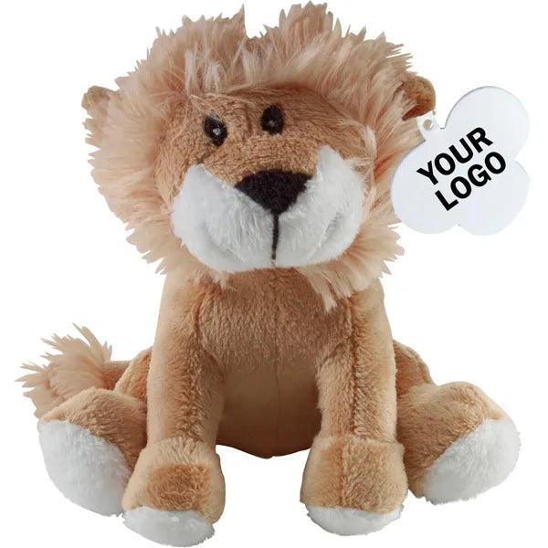 knuffel leeuw pluche polyester knuffeldier met logo 185339