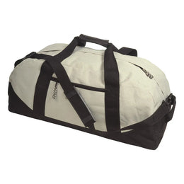 Polyester sport-/reistas 600d met 2 ritsvakken, Beige en zwart - 185688