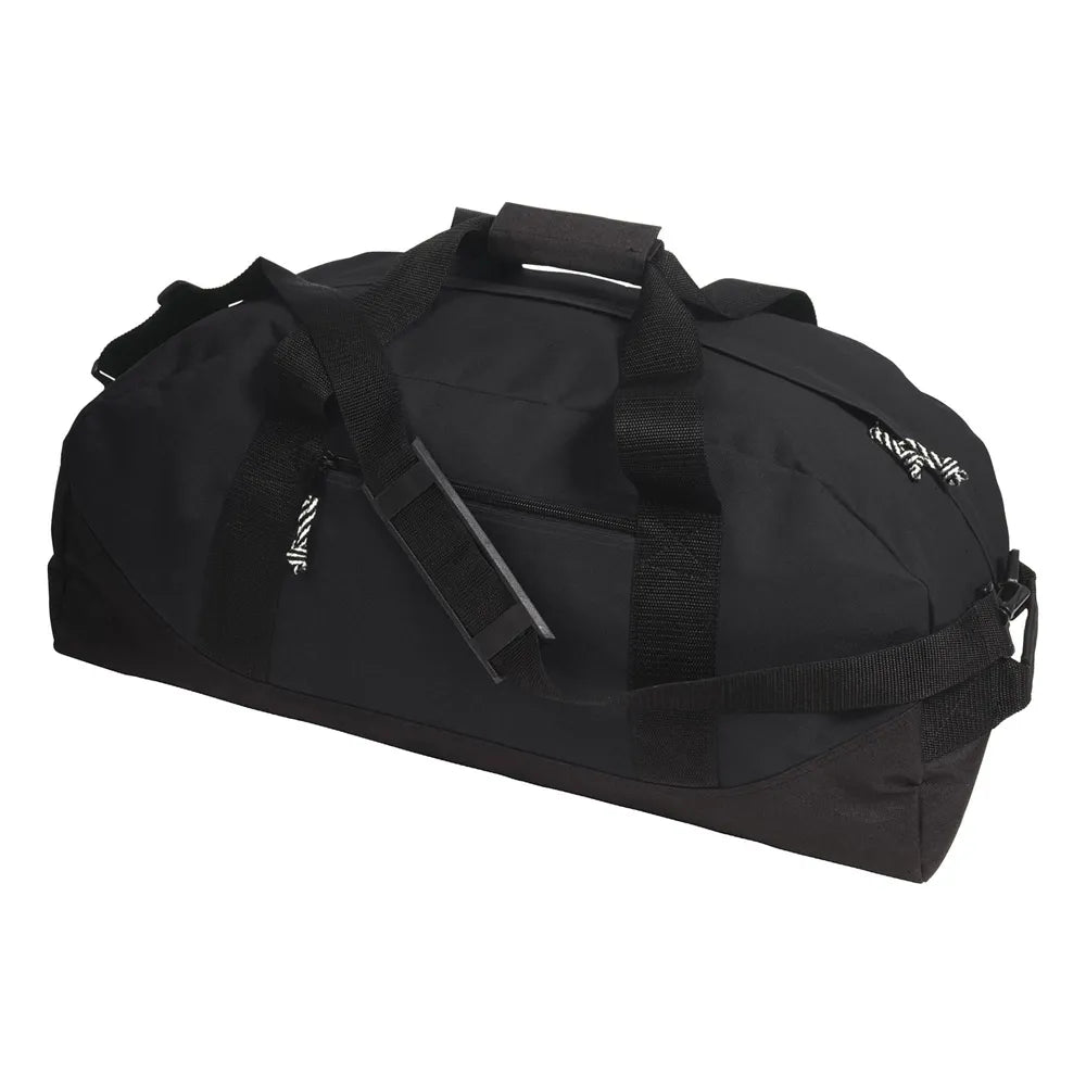 Polyester sport-/reistas 600d met 2 ritsvakken, Zwart - 185688