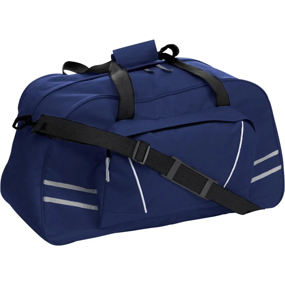 Polyester sport-/reistas (600d) met reflectiestrepen, Blauw - 185689