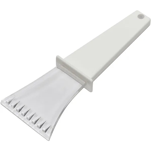 Transparante kunststof ijskrabber met gekleurde handgreep, Transparant en wit - 185815