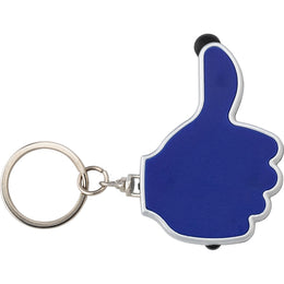 ABS sleutelhanger melvin met stylus en LED lampje, Blauw - 185852