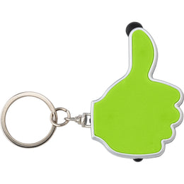 ABS sleutelhanger melvin met stylus en LED lampje, Limegroen - 185852