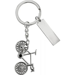 Vernikkelde sleutelhanger sullivan in racefietsmodel, Zilver - 186026