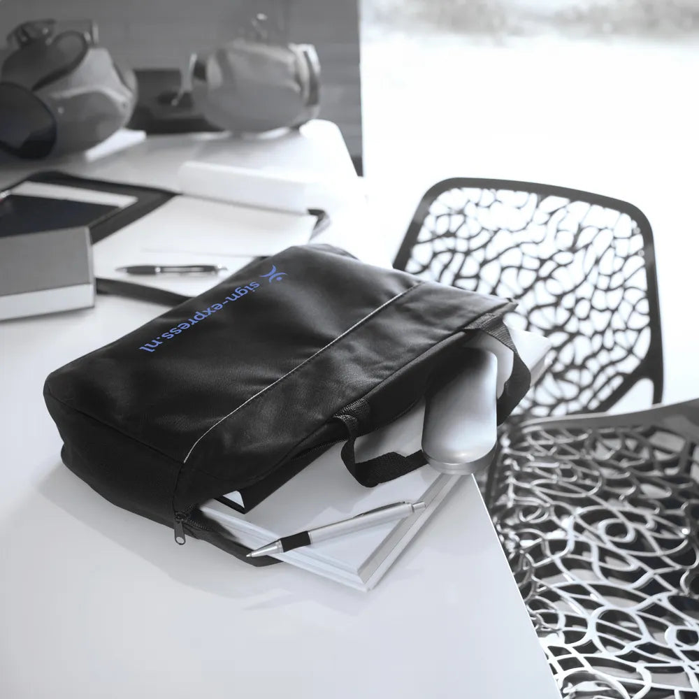 collegetas documententas ritsvak zwart met logo sfeer foto 186141