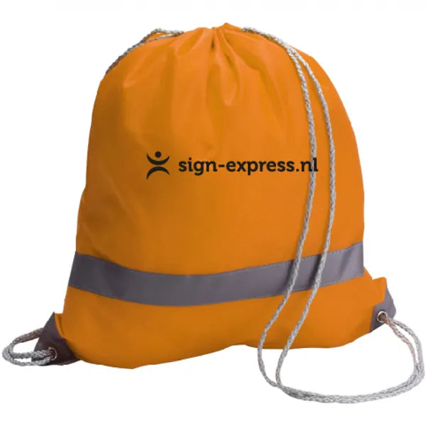 rugzak polyester reflecterende band oranje 186238
