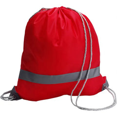 Reflecterende Polyester Rugzak met Koordjes - Rood
