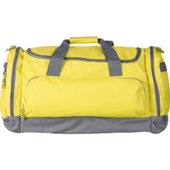 Grote sporttas van 600D polyester met ritsvakken - Geel