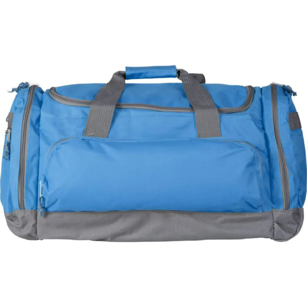 Grote sporttas van 600d polyester met ritsvakken, Lichtblauw - 186431