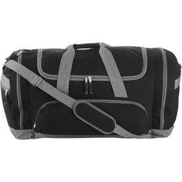 Grote sporttas van 600d polyester met ritsvakken, Zwart - 186431