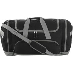 Grote sporttas van 600D polyester met ritsvakken - Zwart