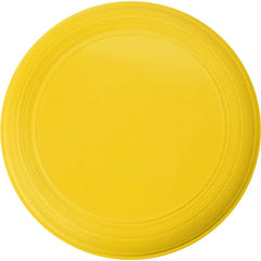 Stapelbare kunststof frisbee met geribbelde rand - Geel
