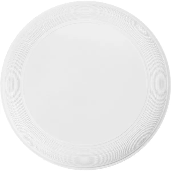 Stapelbare kunststof frisbee met geribbelde rand, Wit - 186456