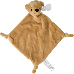 Baby tutdoekje met beertje en label, Bruin - 186474